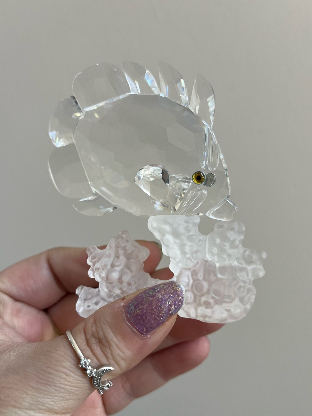 Swarovski Crystal Butterfly Fish on Coral Reef